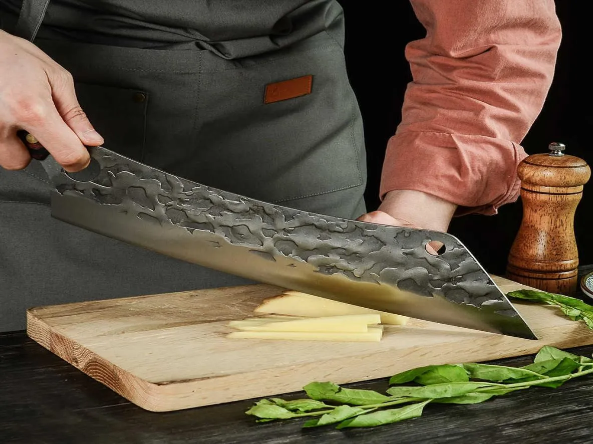 Couteau de cuisinier en acier inoxydable Blade Sowoll 125 outil long Coupe-Cleeur Sélirant Hopper Kitchen Couteaux 3612372