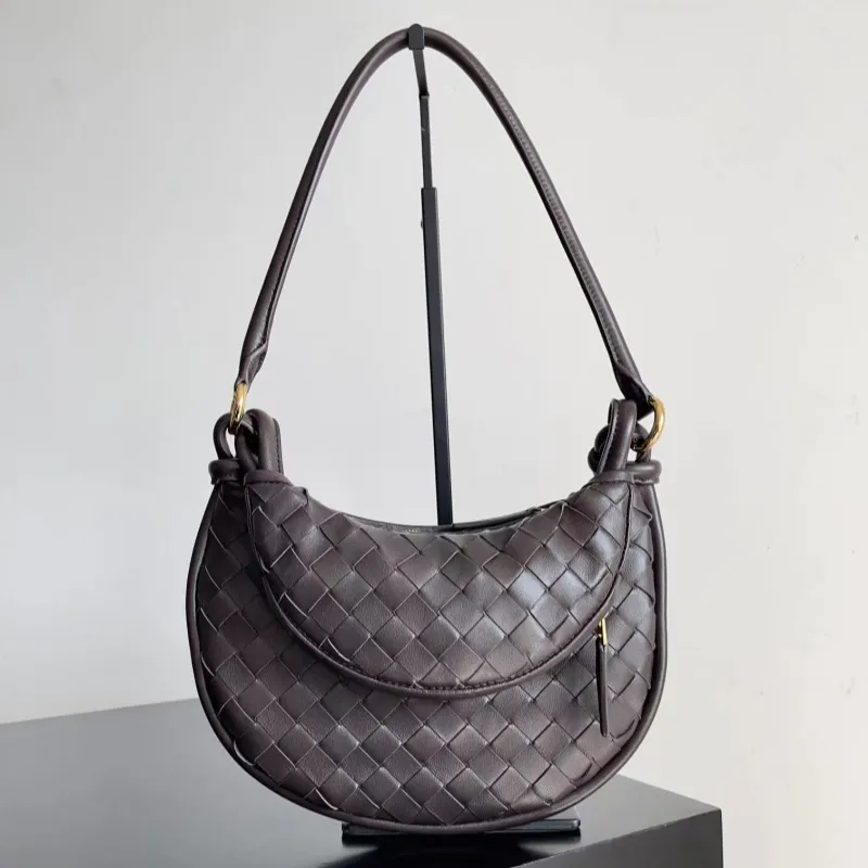 Sac de créateur de qualité supérieure Sac à bandoulière Small Gemelli Luxury Tote Sac Classic Fashion Half Moon Femmes Sac tissé Men de sac à main