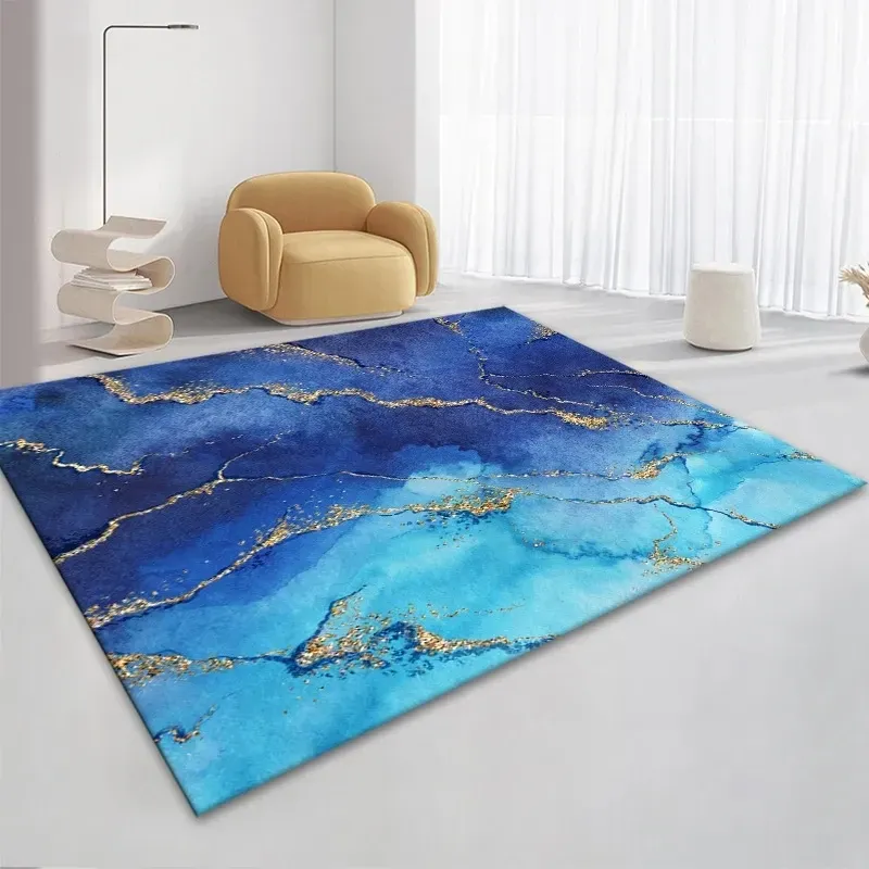 Abstract Marble Carpet para sala de estar Decoração de casa Sofá Table Grande tapetes de área anti-deslizamento Varanda da varanda FloormaMat Catinho de quarto