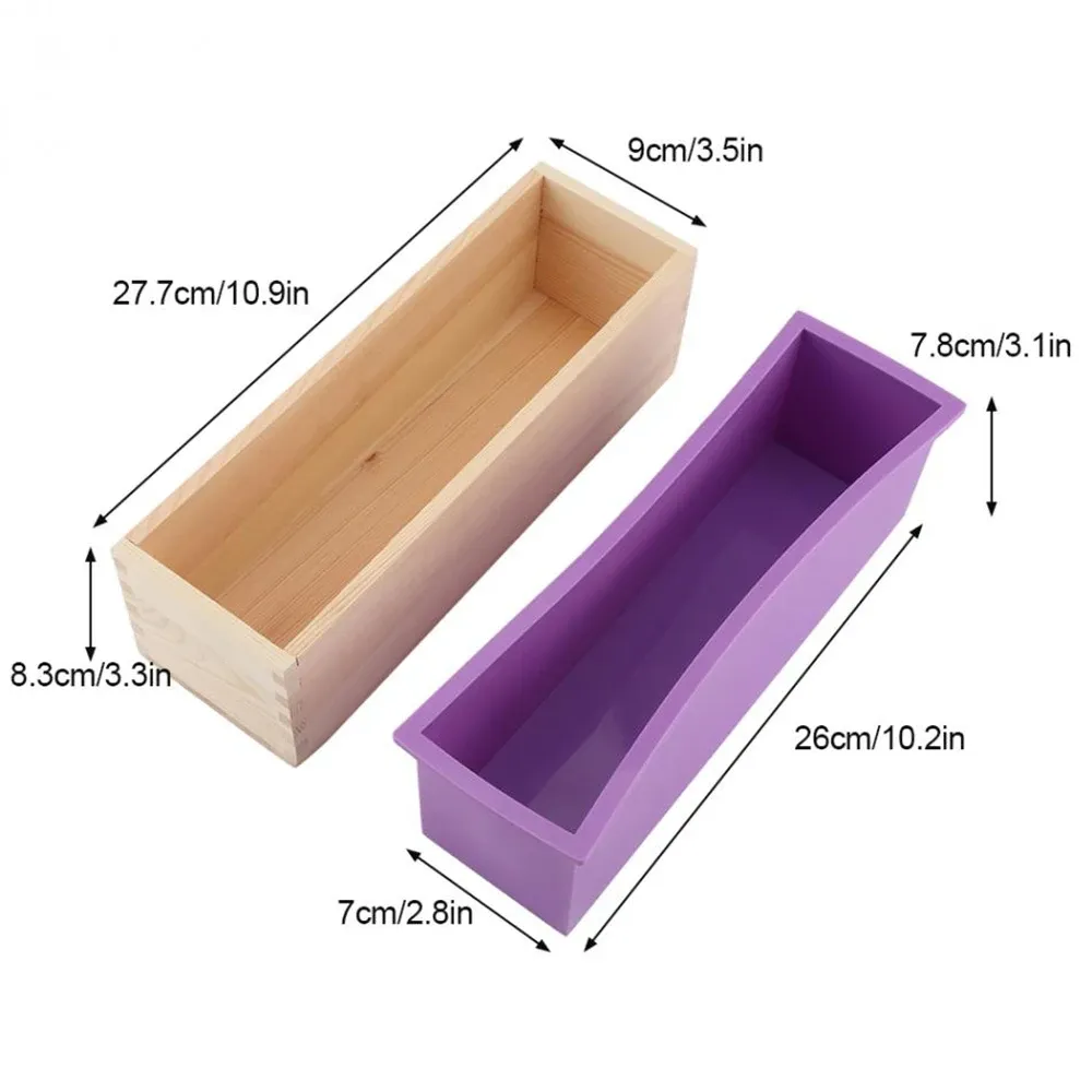1200g Silicone Soap Mould Rectangular Soap Making Supplies DIY Handmade Form Soap Making Tool Toast Loaf Mold Silicone Cake Mold