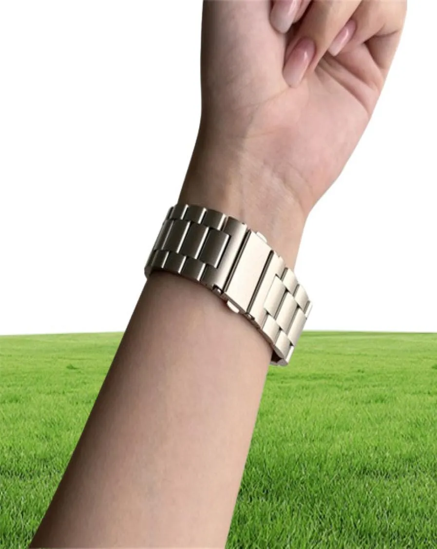 Умные ремни Титановые звездные звенья браслет из нержавеющей стали часовой полоса 3 -ремни полоса бабочка для Apple Watch Series 5687384