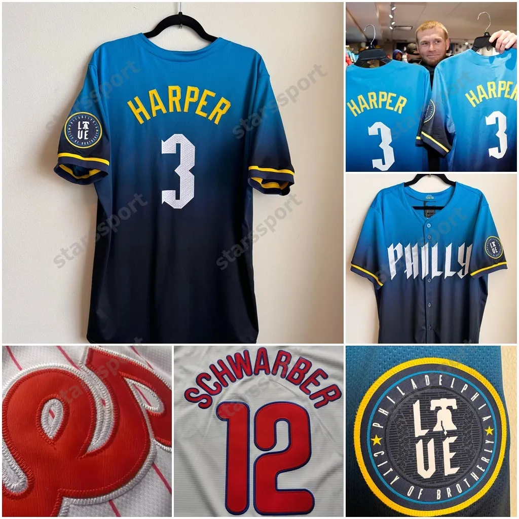 2024 City Connect Jerseys Philly Trea Turner Bryce Harpe Kyle Schwarber Bryson Stott Bryson Marsh Alec Bohm Nick Castellanos Aaron Nola Realmuto Jersey