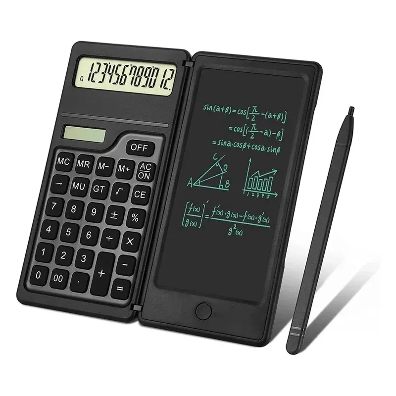 Rekenmachines 12Digit standaardfunctie Desktopcalculator Zonnee en batterij Dual Power Folding Scientific Calculator