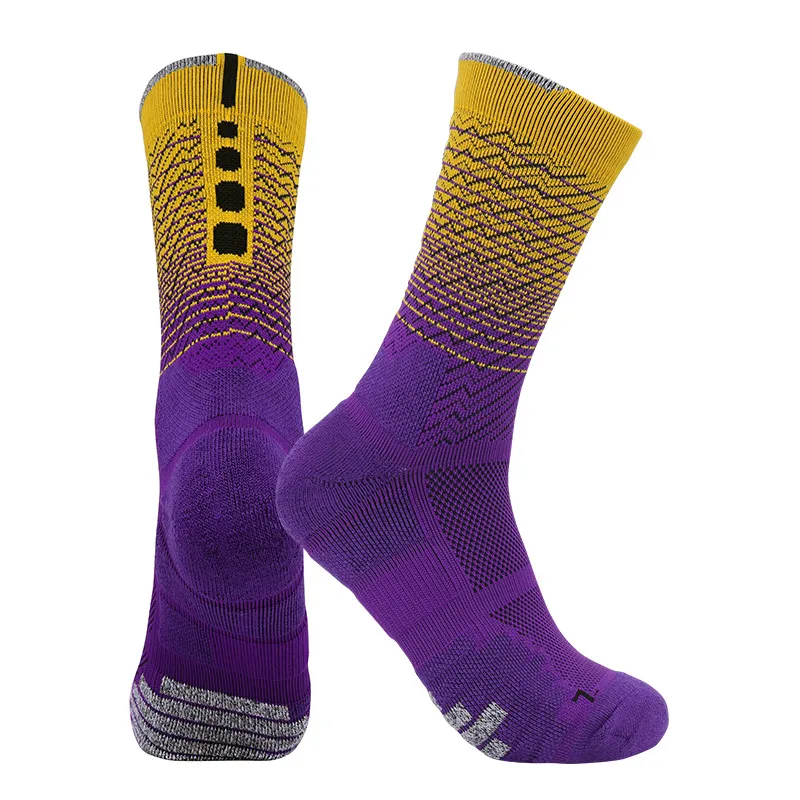 Purple and gold basketball socks hot sale