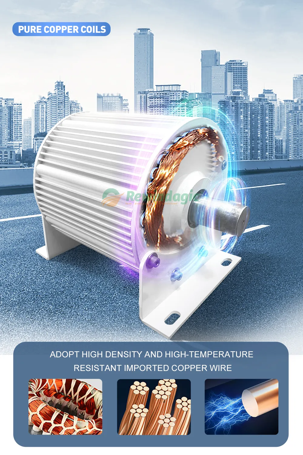 10KW 20KW 30KW Low RPM Permanent Magnet Generator 48V 96V 110V 120V ...