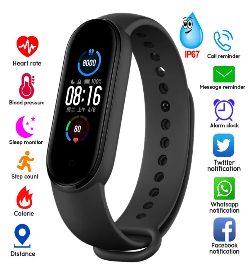 Ny M5 Smart Watch Men Women Bluetooth Watch Fitness Sport Tracker Call Smartwatch Play Music Armband1596740