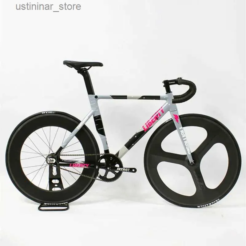 الدراجات ركوب الدراجات الثابتة مسار الدراجة سرعة واحدة fixie دراجة 700C شوكة الكربون من الألومنيوم مع 48T كرانيسكت 3 متحدث 88 ملم العجلات الكربونية L47