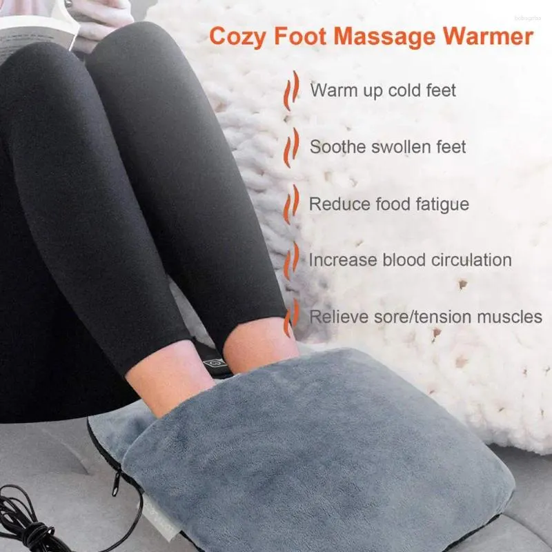 Mattor 1 Set Foot Heater Solid Color Electric All-in-One Controller Keep Warm Safe Mysig massage varmare