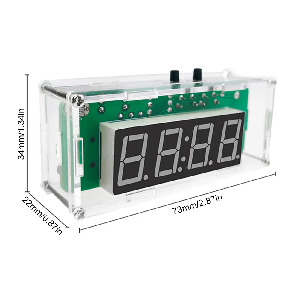 Kit Horloge Numérique LED DIY à Monter Soi-même - Affichage Heures, Température, Contrôle Lumière - Projet électronique Soudure