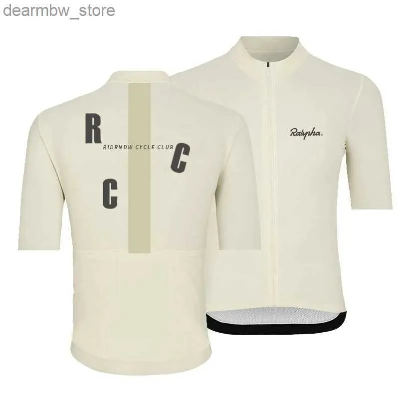 Cykeltröja sätter RCC Summer Cycling Jersey Set Raphaful Breatab Road Bike Uniform Mens Cycling Clothing Mtb Maillot Culotte Ropa Ciclismo L48