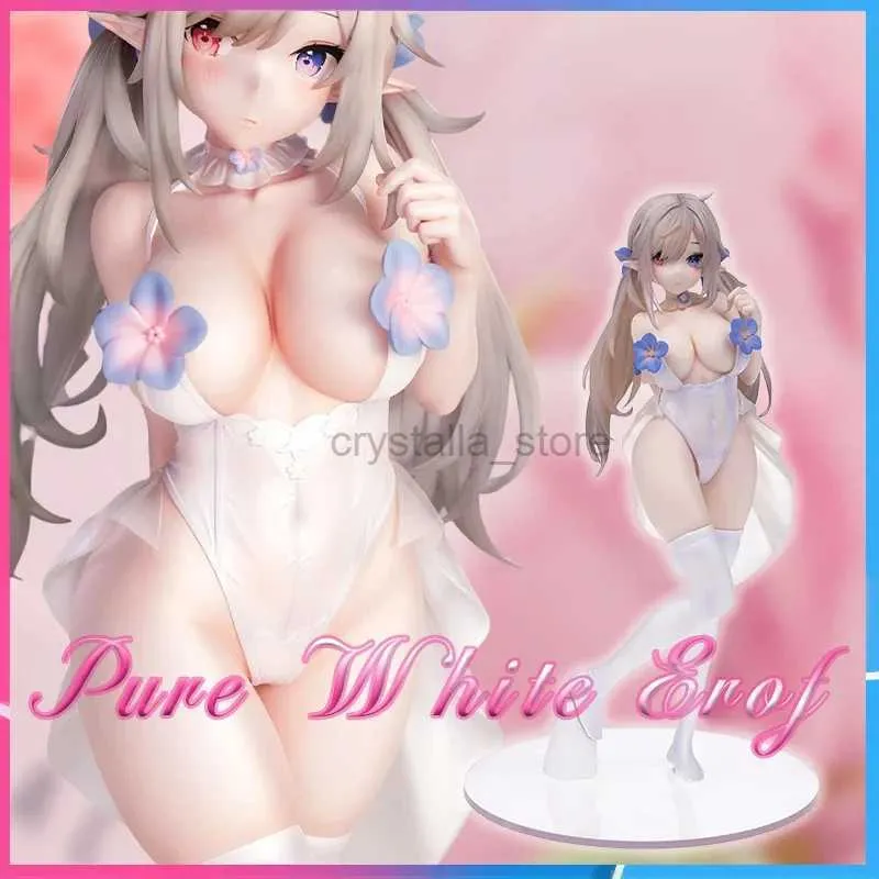 Comics Heroes NSFW Insight Twintail Elf Sexy Girl White Silk Pure Blanc Erof 1/6 PVC Collection adulte Anime Kawaii Modèle Toys Doll Gifts 240413