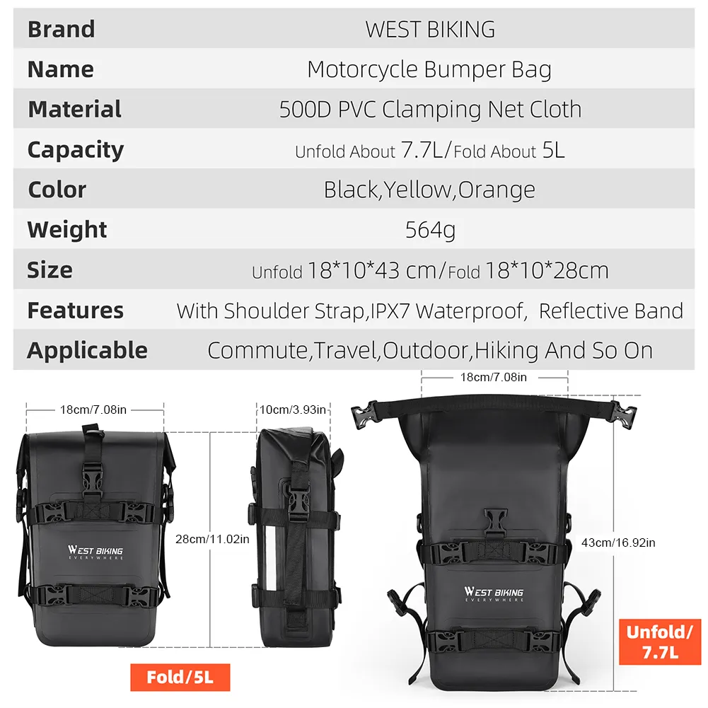 Motorcycle Frame Crash Bar Bag - Waterproof Side Bags for Engine Bumper Repair Tool Storage, Fits Honda Suzuki 2024 Models Motorcycle Frame Crash Bar Bag - Waterproof Side Bags for Engine Bumper Repair Tool Storage, Fits Honda Suzuki 2024 Models