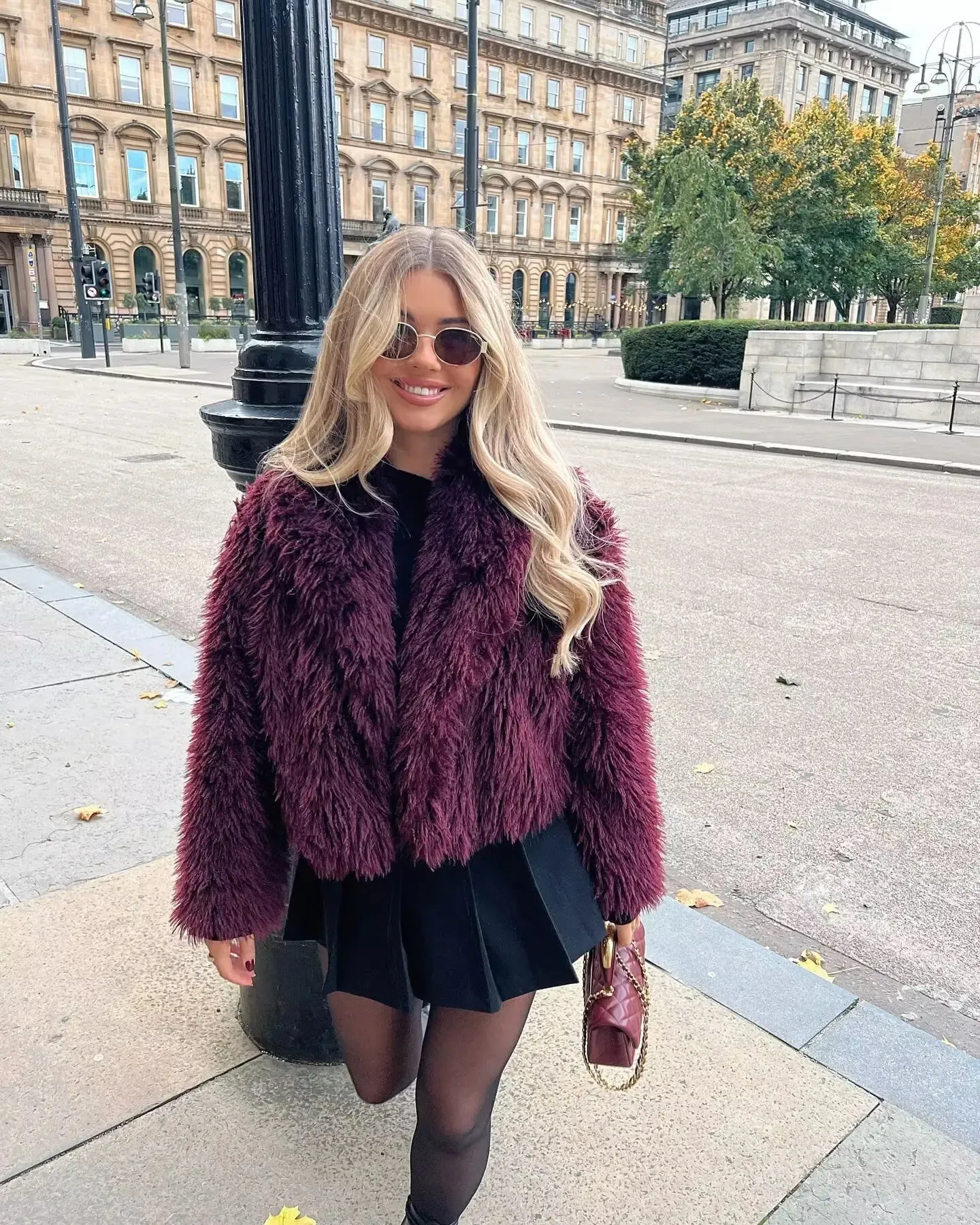 Angora Red Fur Coat For Women Warm Winter Outerwear... From 