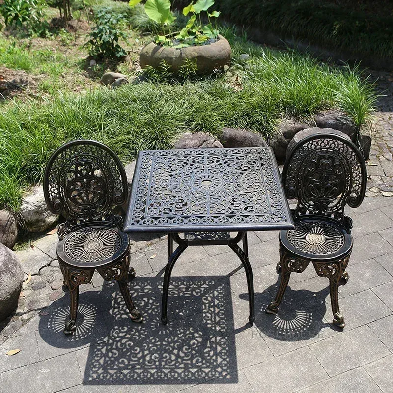 black cast iron garden chairs