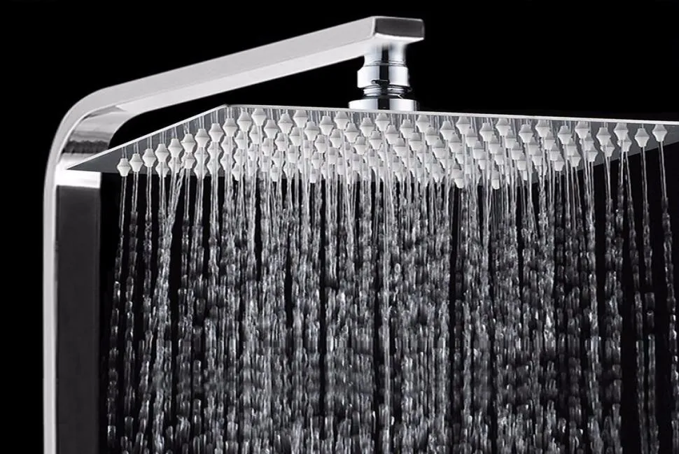 2mm Thin 12 Inch Square Rotatable Bathroom Rainfall Showerhead Super Pressurized Square Top Spray Shower Head Chrome Finish3357743