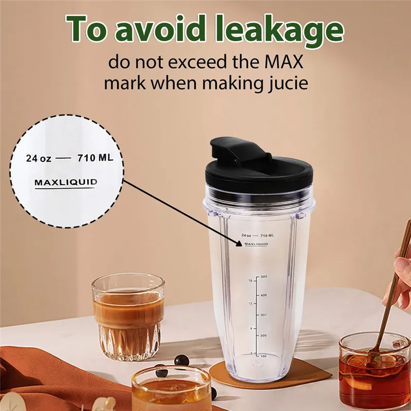 Blender Cups Compatible Nutri Ninja BL480 BL490 BL640 24oz With 7 Fins Blade BPA Free Clear From Ddmydec 39.51 DHgate.Com