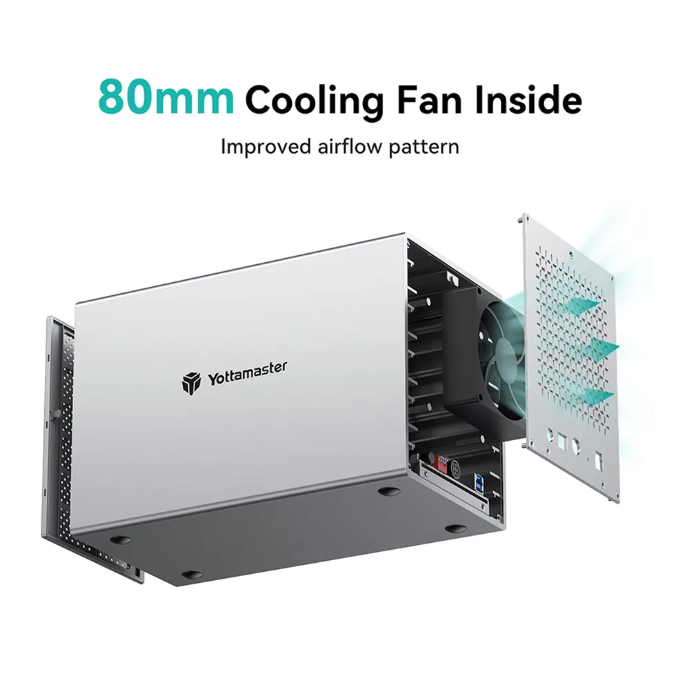 Yottamaster 5 Bay SATA Hard Drive Enclosure 2.5/3.5 Inch HDD/SSD