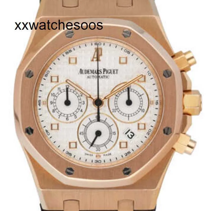 Top App Factory AP Automatic Watch Audempigues Royal Oak Offshore 26022or 18K ROSE ROSE MENS CORCE/PAPEL