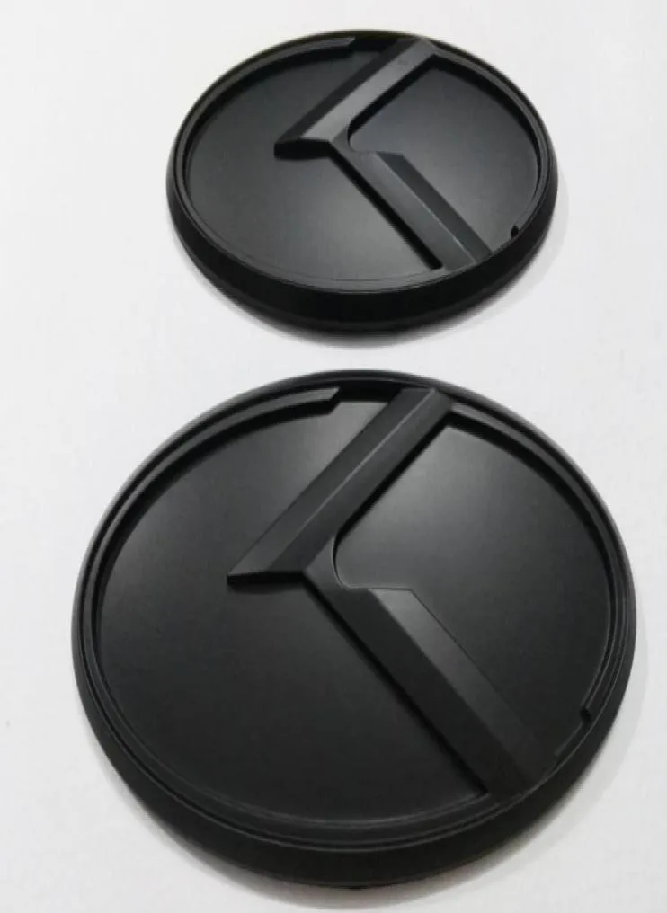 2pcs New 3D black K logo badge emblem sticker fit KIA OPTIMA K5 20112018car emblems8672861