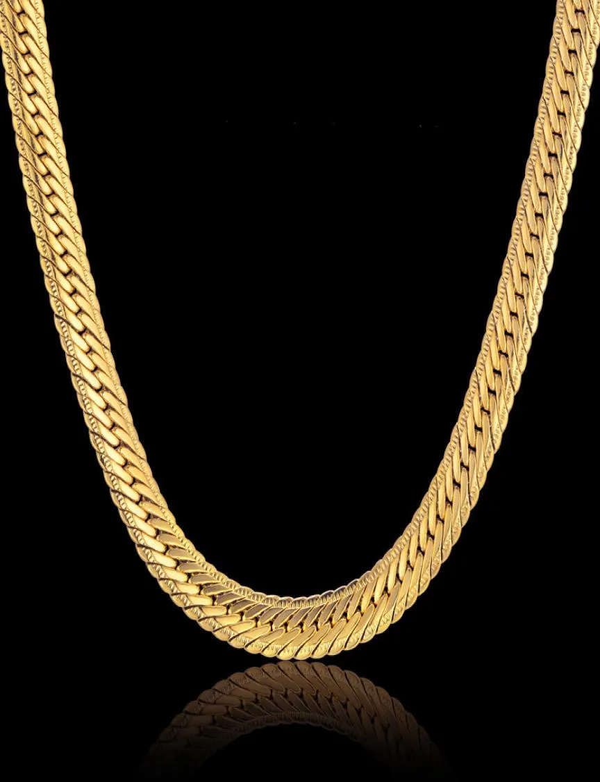 Ganze Vintage lange goldene Kette für Männer Hip Hop -Kette Halskette 8mm golden