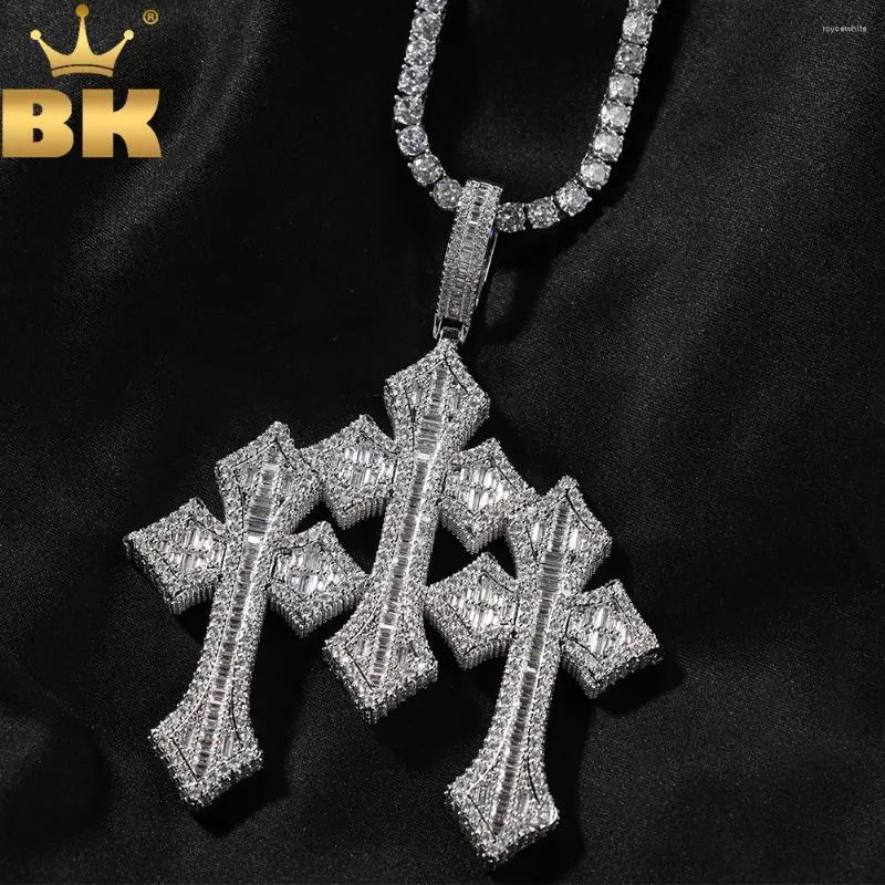 Chaînes Le collier pendentif cross bling king 3pcs