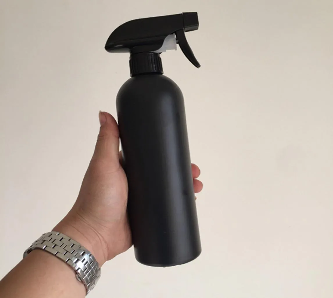 500ml16Oz Disinfectant Alcohol Refillable Spray Bottles Large Capacity Black Color Plastic Packaging Bottles for Cleaning Aromath9601581