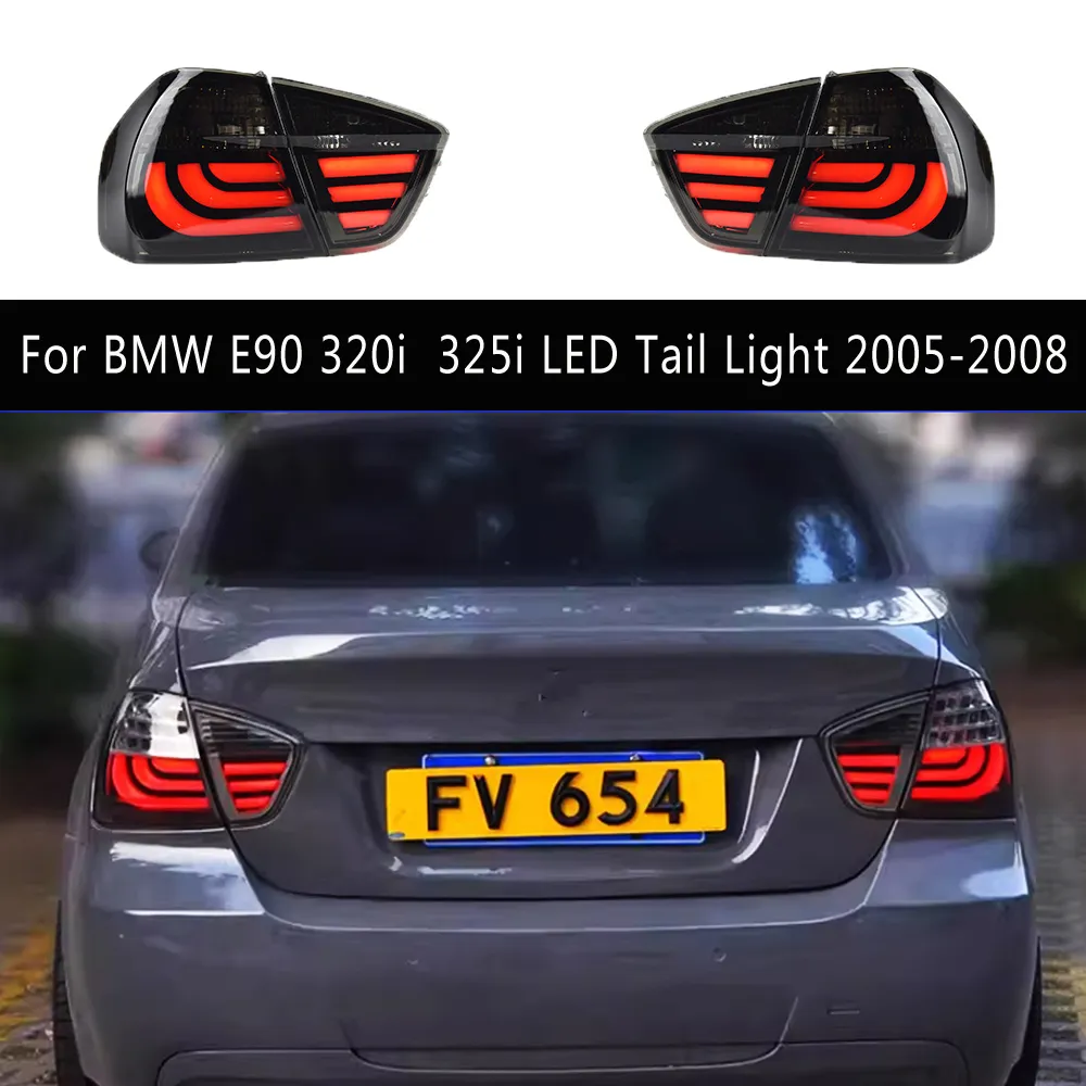 BMW E90 320i 325i LED Tail Light 05-08 Streamer Turn Signal Brake Reverse ParkingRanting Right Right Rame Lameのカーテライトアセンブリ