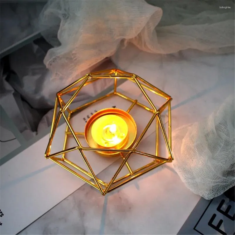 Держатели свечей в помещении Jardiniere Candlestick Holder Iron Retro Flower Light Decor Home