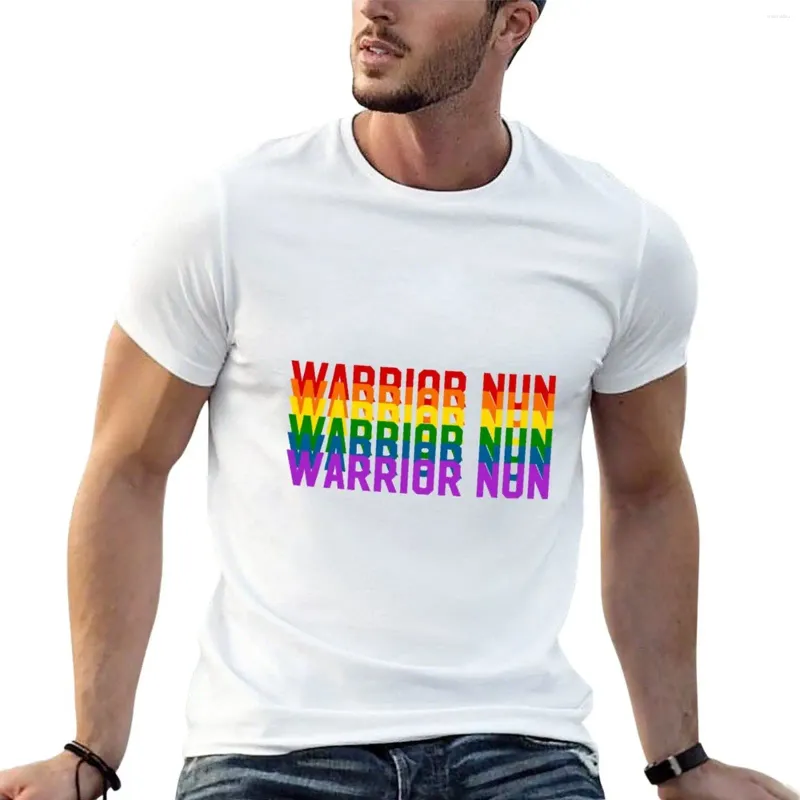 Men's Tank Tops Warrior Nun Pride T-Shirt Boys Animal Print Shirt Kawaii Clothes Mens Vintage T Shirts