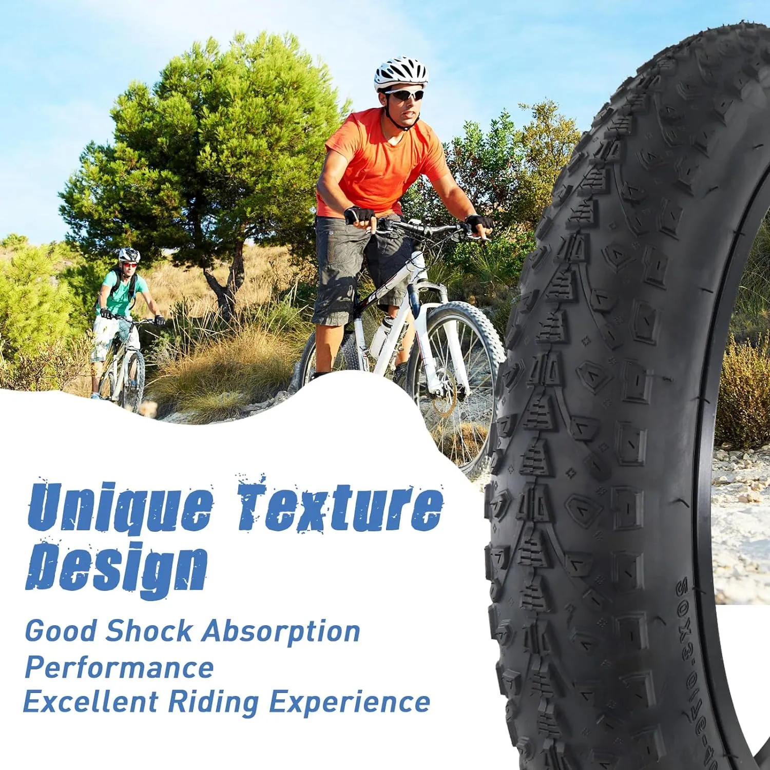 Garde Boue Vtt ZUKKA Pneu De Vu00e9lo U00e9lectrique 26 Pouces - Heavy Duty - Pliable - 26 X 4,0 - De Vu00e9lo - Pour Vu00e9lo U00e9lectrique Pliable - Compatible Avec Les Vu00e9los U00e0 Gros Pneu