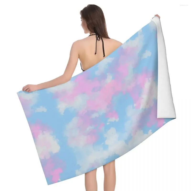 Towel Blue Pink Beach Towels Pool Large Sand Free Microfiber Quick Dry Lightweight Bath Swim