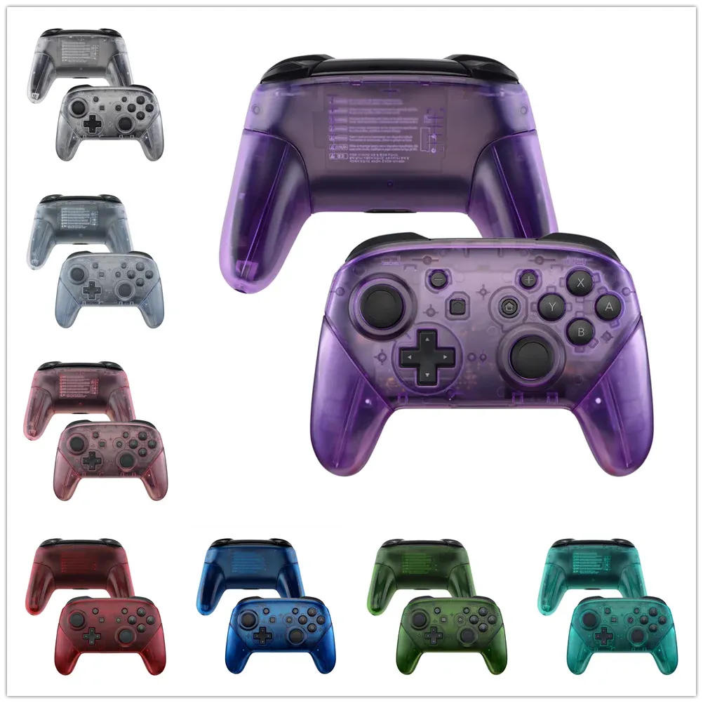 Cases expleteren Emerald Green Face Plate Backplate met handgrepen Volledige set behuizing voor NS Switch Pro Controller