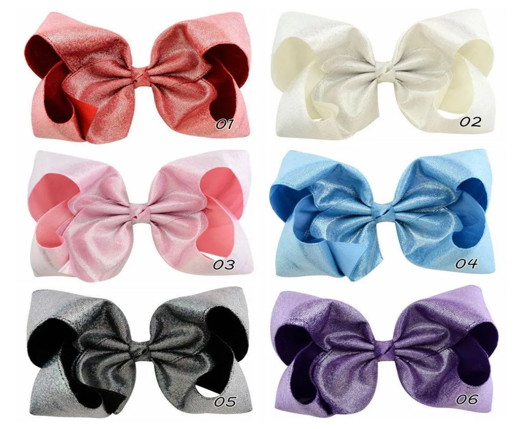 女の子8インチフィッシュスケールJojo Hair Bow Baby PuグリステンボウノットヘアクリップキッズブティックバレットスパンコールヘアアクセサリーKids Headwwe6703023