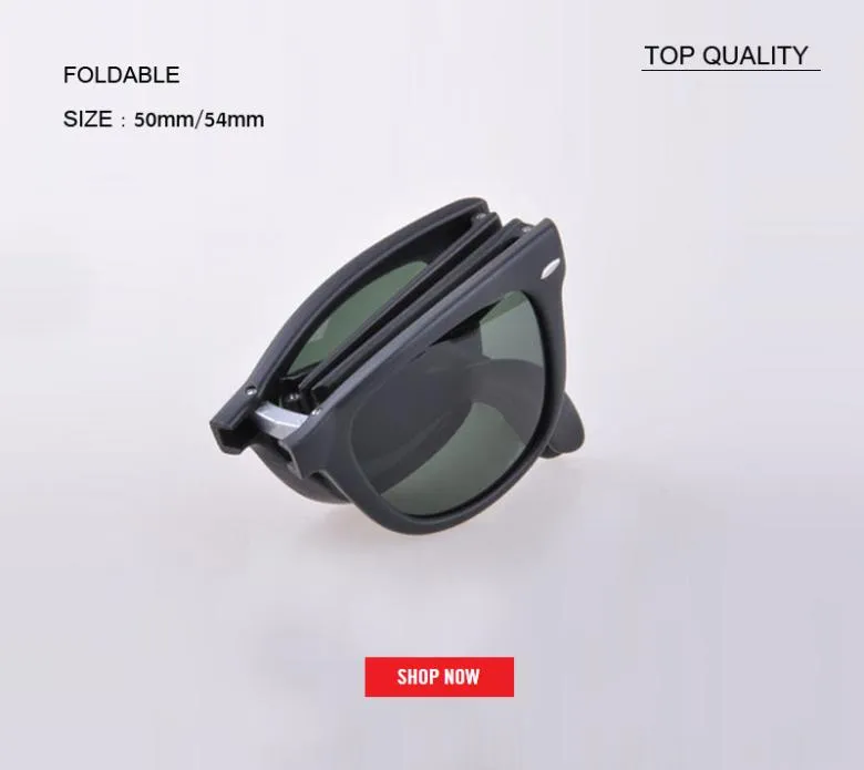 2019 Ny toppkvalitet Vintage Square Foldbara fällbara solglasögon Menskvinnor Retro Vintage Sun Glasögon Utomhus Kördesigner UV48972630