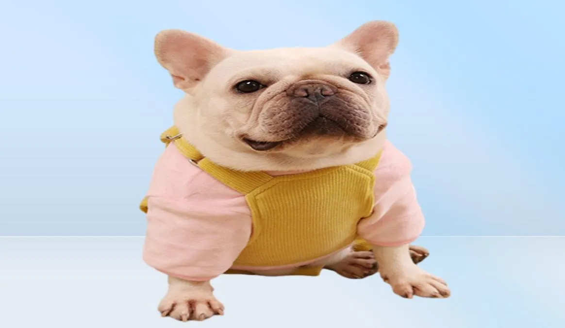 Vinterhund jumpsuits franska bulldoggkläder för hundar vinterkläder justerbara husdjurskläder husdjur pyjamas jumpsuit för hundar 20108555224