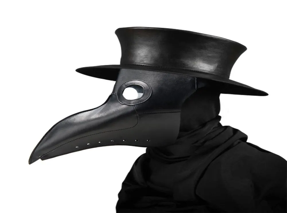 Nieuwe pest Doctor Masks BEAK DOCTOR MASK MASK Lange neus Cosplay Fancy Mask Gothic Retro Rock Leather Halloween Beak Mask2949360