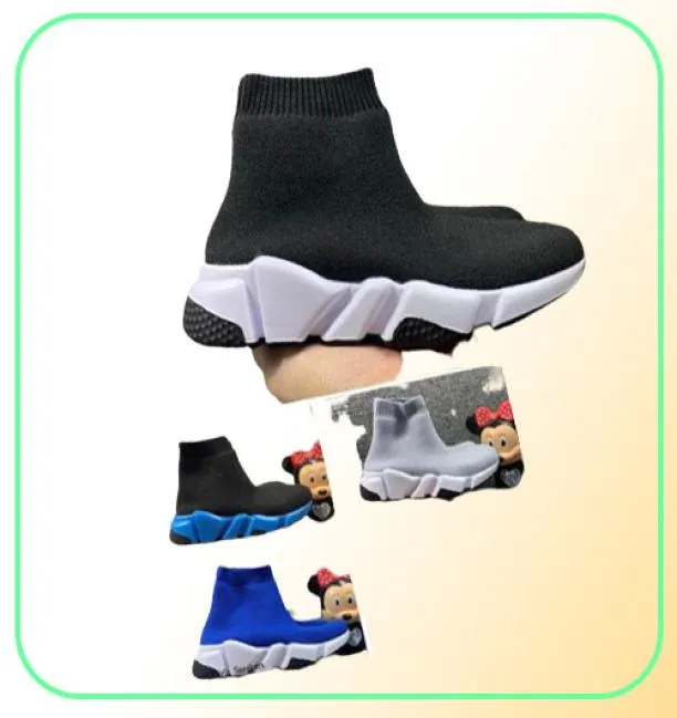 Kids Speed Runner Sock Shoes For Boys Socks Dames Designer Boots Child Trainers Teenage Runners Sneakers Running Chaussures9836564