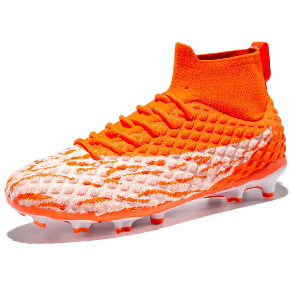Orange kids football cleats hot sale