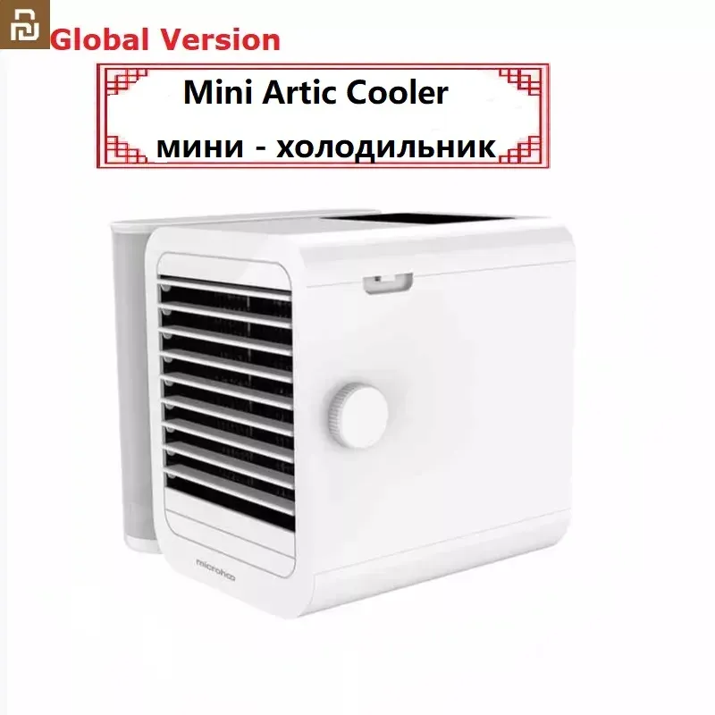 Humidifiers Global Version 2021 Microhoo 3 In 1 Mini Air Conditioner Water Cooling Fan Timing Artic Cooler Humidifier Desktop Fan