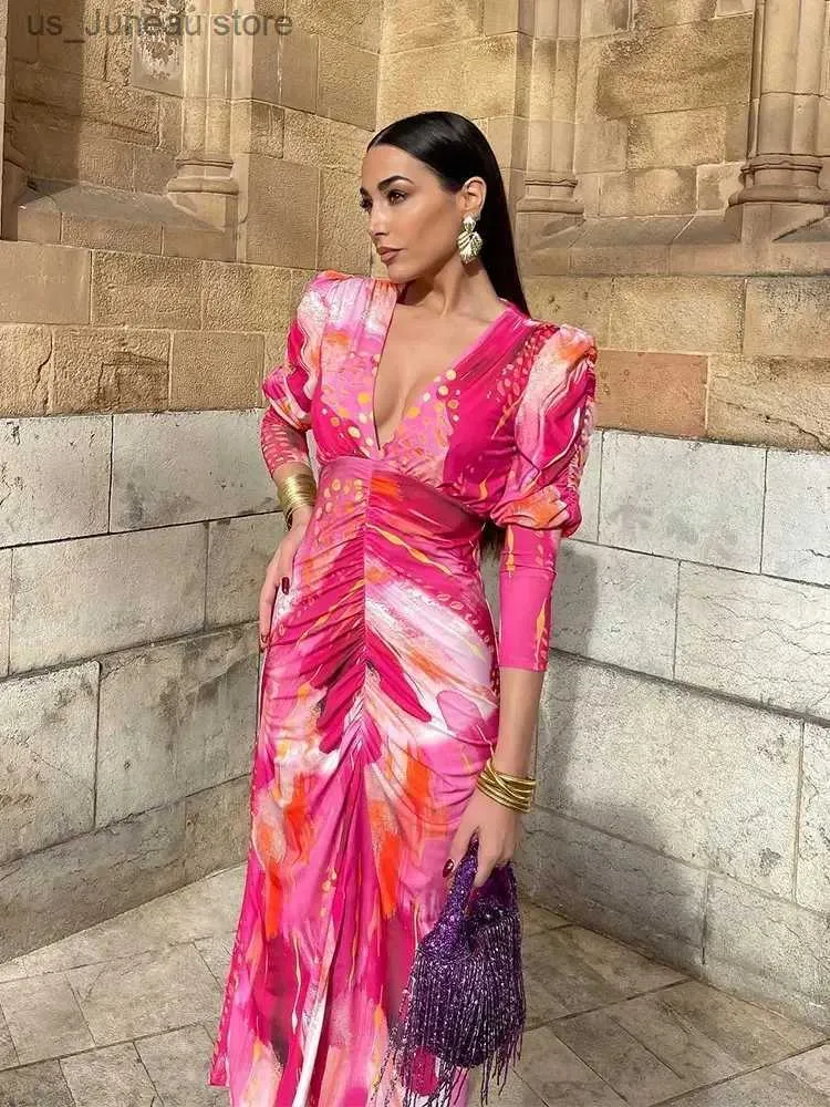 Basic Casual Dresses: Elegant Print Pleated V-Neck Contrast Maxi Dress - Women's Chic Long Sleeve Bodycon Vestidos, Spring Summer Lady Party Dresses T240412 from Dhgate Basic & Casual Dresses - price 7.4 Basic Casual Dresses: Elegant Print Pleated V-Neck Contrast Maxi Dress - Women's Chic Long Sleeve Bodycon Vestidos, Spring Summer Lady Party Dresses T240412 from Dhgate Basic & Casual Dresses - price 7.4