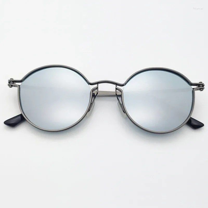 Solglasögon som driver anti-hög stråle anti-vertigo strålning färgad retro trend titan Högupplöst polariserade glasögon