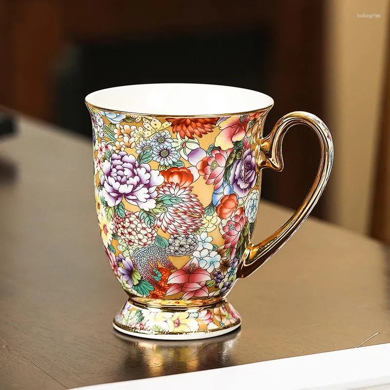 Cups Saucers Coffee Cup High Grade Exquisite Jingdezhen Ceramic Tea Personal For Women Bone China Enamel Color