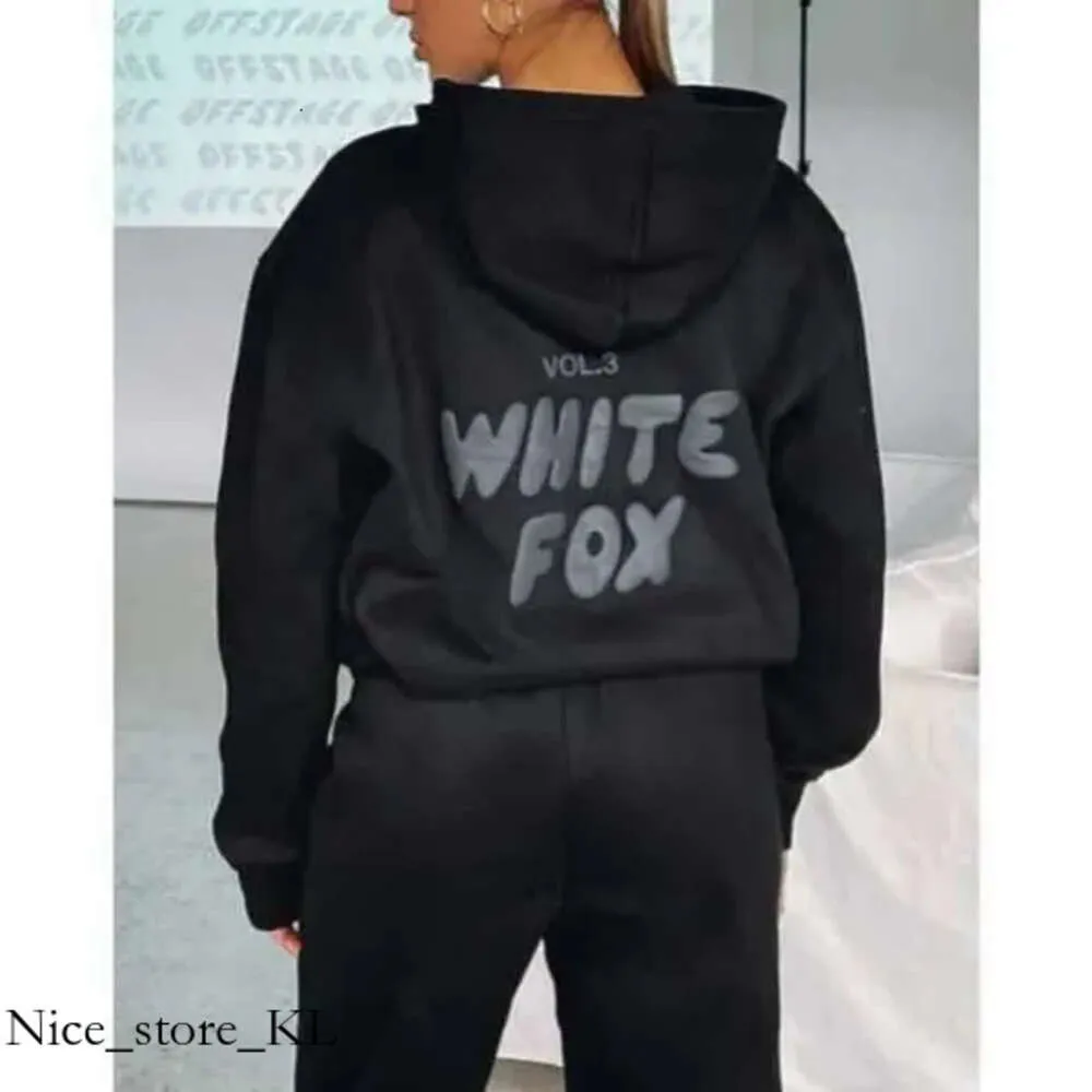 White Foxx Hoodie Tracksuit Set Designer Clothing Set Women Spring Autumn New Hoodie Set Fashionable Sporty Long Sleeved Pullover Hooded Whitefox Tracksuit 452