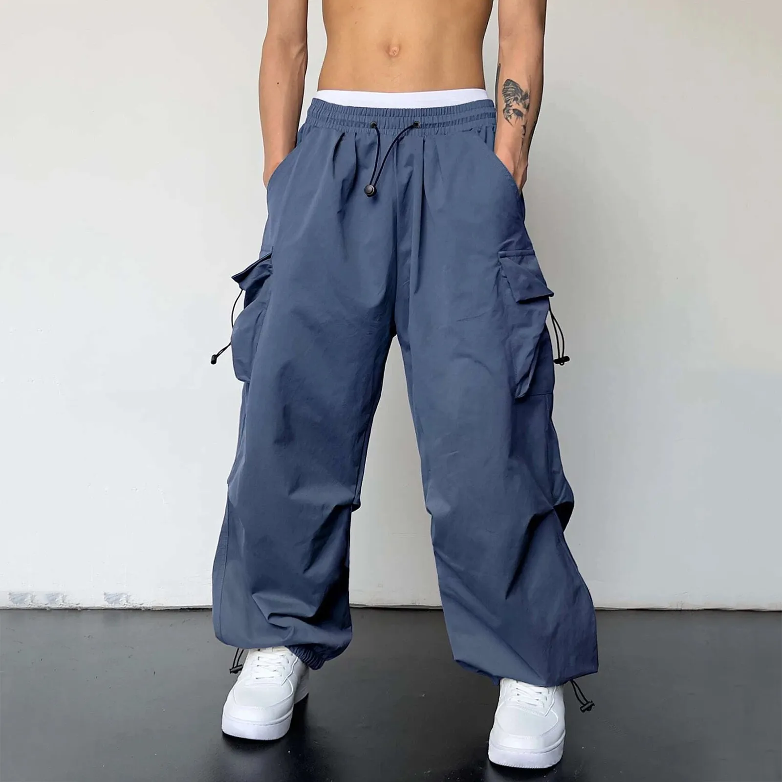 Amazon.com: Men's Cargo Pants Casual Parachute Pants