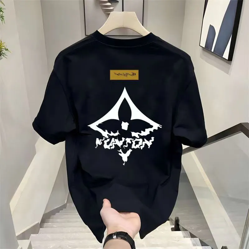 New Floral letter T-shirt Men's and women's Designer Pull Size T-shirt Cotton Top Men's casual shirt Luxury Clothing Street hat sleeves Summer short Sleeve clothes D4