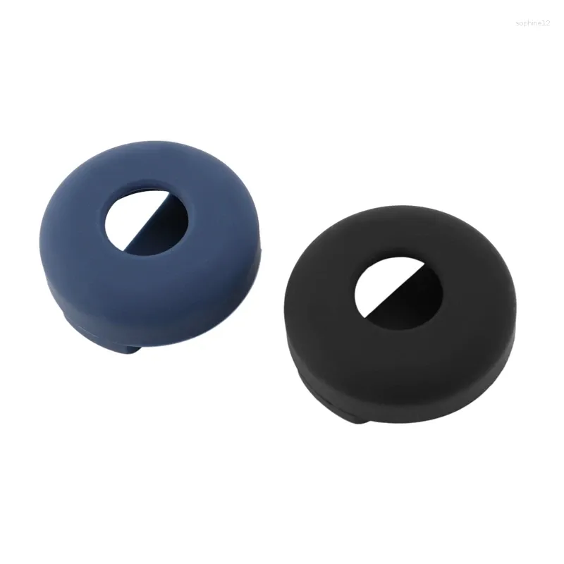 Cole de vestuário para cães (2 pacote) Caso de colar de silicone para maçã Airtags Anti-Perd Air Tag Loop titular Black Blue