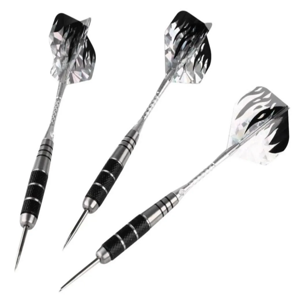 3PCSSET 3PCS STALOWE DARTS INNORMOWE Gry Sportowe Standardowe twarde rzutki Nickel Pleatowana żelazna lufa Al Safty Aurora Wing Hunting 81106623