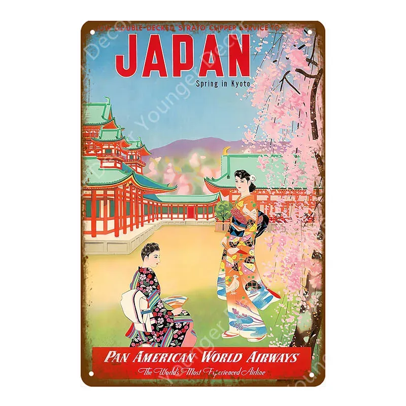 Small Metal Asian Signs Japanese Ukiyoe Metal Tin Sign - Vintage Wall Art Decor for Home, Bar ...