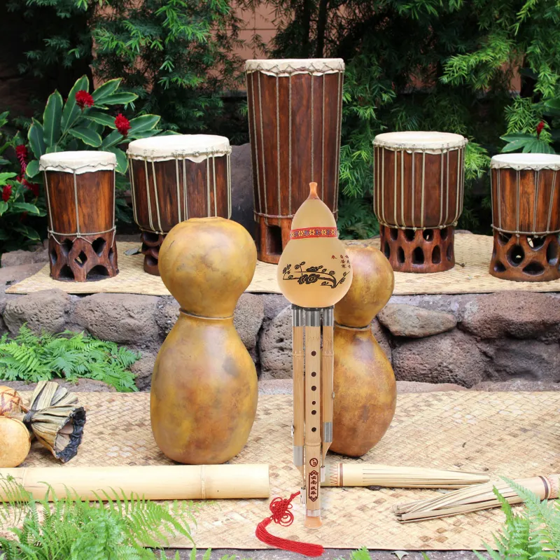 2024 Bamboo Hulusi Flute, Handmade G Key Bawu Gourd Cucurbit Woodwind ...