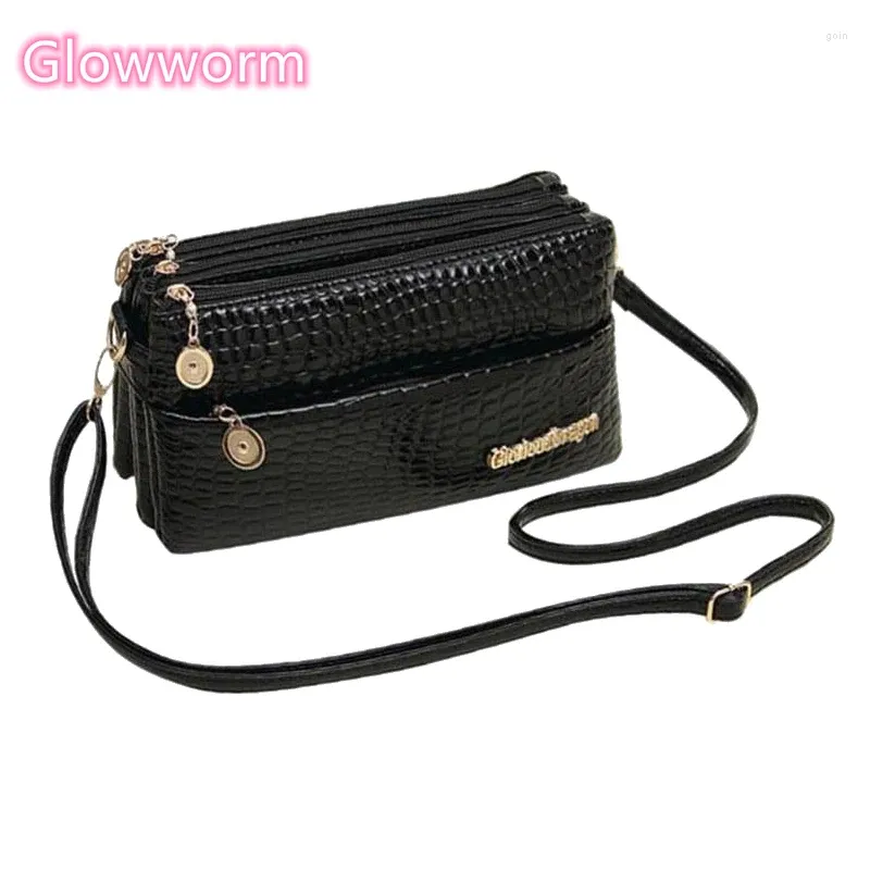 Bolso Wome PU Lea de cuero Designer Crossbody Purse bolsos de mensajero femenino vintage con bolsos de bolsillo múltiple